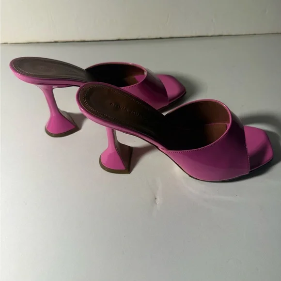Amina Muaddi Vibrant Pink Mules - Picture 5 of 8